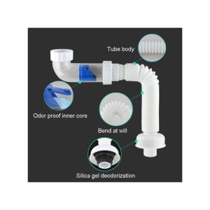 Système d'évacuation pour lavabo – Système de drainage flexible et anti-odeur