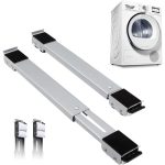 Pack 2 Glissières Réglables pour Déplacement de Meubles Lourds jusqu'à 227 kg