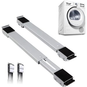 Pack 2 Glissières Réglables pour Déplacement de Meubles Lourds jusqu'à 227 kg