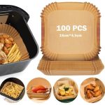 Papier de cuisson pour Air Fryer, Carre Antiadhésif, Non collés 20cmx4,5cm