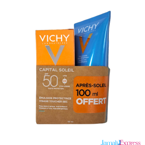 Vichy Capital soleil creme Anti Brillance Teinté + Apres Soleil 100ml Pack