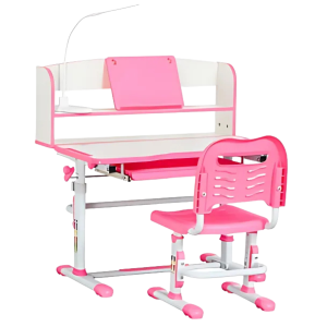 Bureau et Chaise Ergonomiques pour Enfants - Réglable en Hauteur avec Éclairage LED