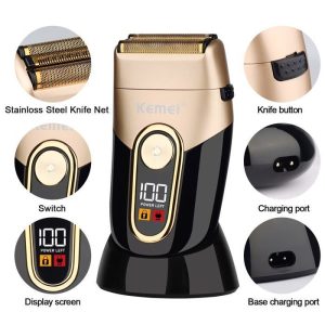 Kemei KM-3209 Rechargeable Beard Shaver Electric Shaver Men Electric Razor Floating Hair Trimmer Face Care