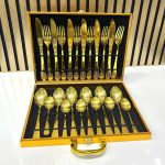 Ménagère 24 pièces avec valise stalesteel en acier inoxydable