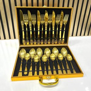 Ménagère 24 pièces avec valise stalesteel en acier inoxydable