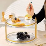 Plateau Moderne À Deux Niveaux Avec Poignées