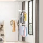 Porte-Manteau Portable Réglable avec Crochets Rotatifs - Intérieur/Extérieur