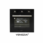 Venezia Four encastrable électrique en inox ventilateur 2500W – A+ - 76 L – Noir