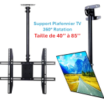 Support TV Plafonnier 360° Rotation de 40'' a 85''