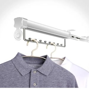 Porte-Vêtements Mobile - Vous économisez de l'espace avec la tringle coulissante