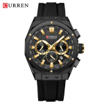 CURREN 8464 hommes montre-bracelet mode luxe étanche Sport bracelet en Silicone