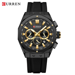 CURREN 8464 hommes montre-bracelet mode luxe étanche Sport bracelet en Silicone