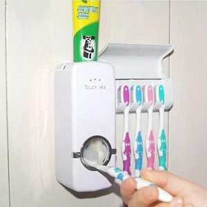 Moulin à dentifrice automatique – Distributeur sans contact avec support pour brosses