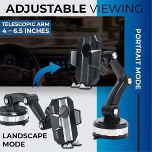 Support de Téléphone Portable Antichoc Universel, Ventouse 360° pour Voiture