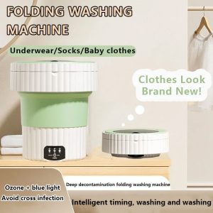 Mini Machine à Laver Pliable avec Essoreuse Automatique, Compacte et Portable